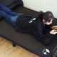 This is how you use a gaming mattress. Apparently.
